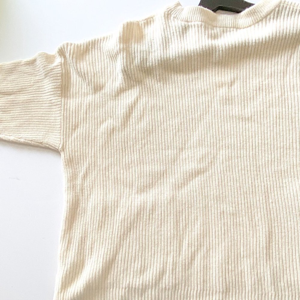 NWOT Madewell Patch Pocket Pullover Ivory Sweater Size 2X - Picture 8 of 11